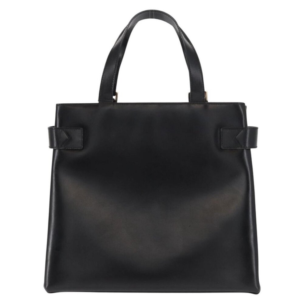 GUCCI Hand Bag Leather Black Gold 000 2046 0562 Auth 155731 - Picture 3 of 16